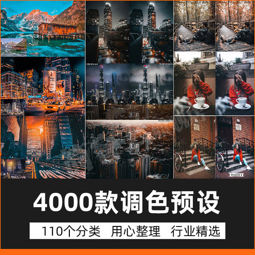 50个分类  4000款精选调色预设