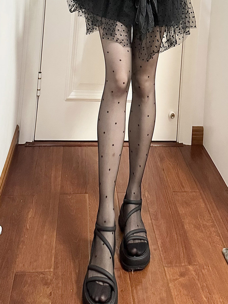 个性简约白黑色波点丝袜小圆点短袜小腿袜中筒袜打底连裤袜秋冬季,女士内衣/男士内衣/家居服,连裤袜/打底袜,淘宝优惠券,粉丝福利购,淘宝优惠卷
