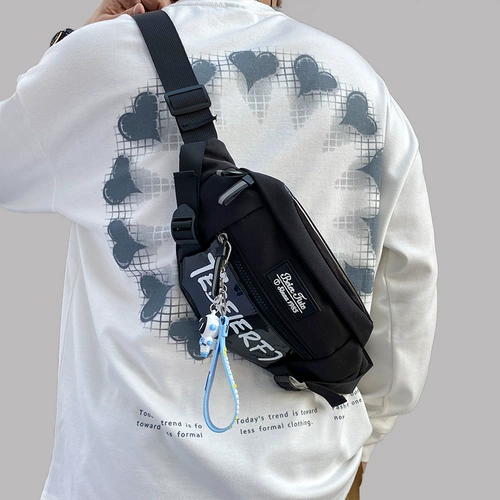Японская сумка через плечо, мужская трендовая спортивная нагрудная сумка, поясная сумка для отдыха, сумка на одно плечо