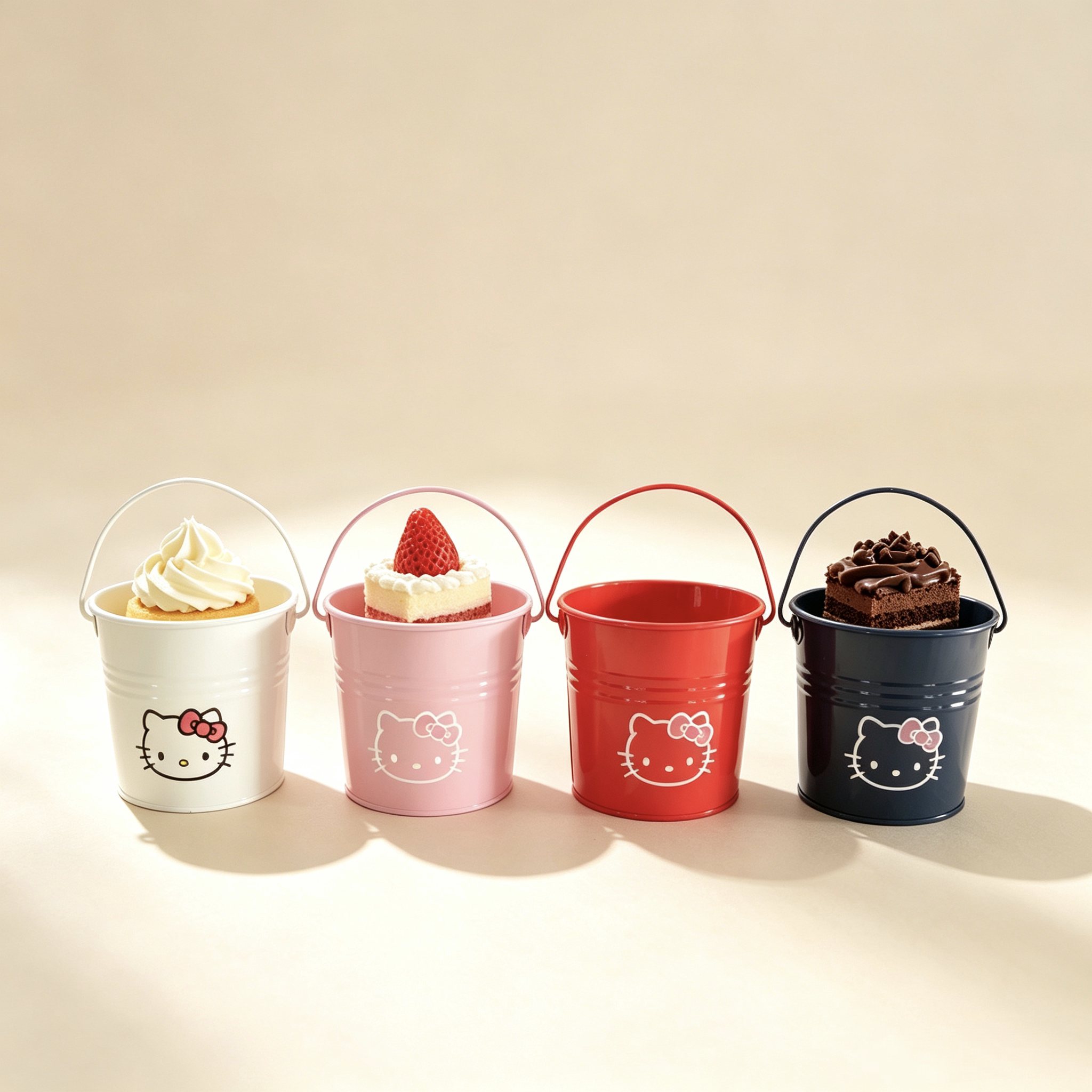 简约创意小铁桶笔筒桌面收纳食品