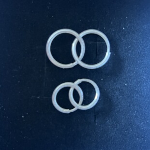 WF足银S9999银麻花光面素圈耳环耳圈耳饰抗过敏日常百搭女养耳洞