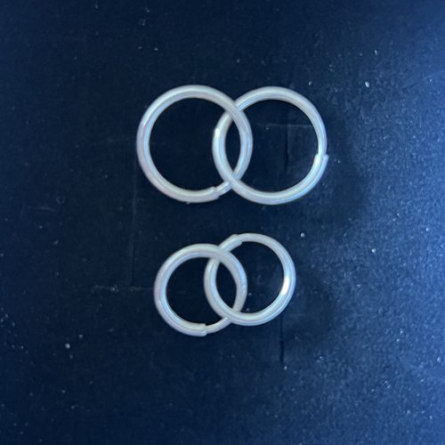 WF足银S9999银耳环光面素圈耳环耳圈耳饰抗过敏日常百搭女养耳洞