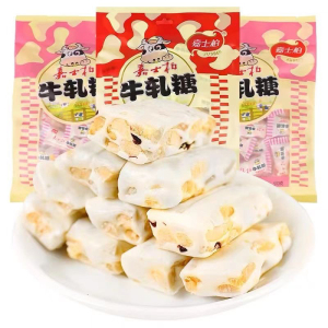嘉士柏花生牛轧糖蔓越莓手工芝麻牛扎奶糖休闲零食小吃