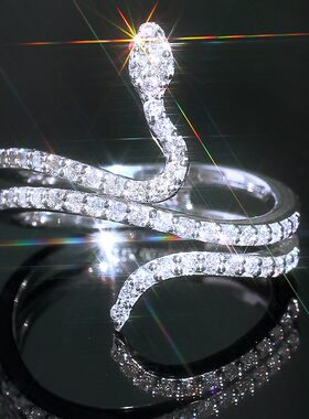 新款爆款热卖闪钻微镶锆石女款蛇