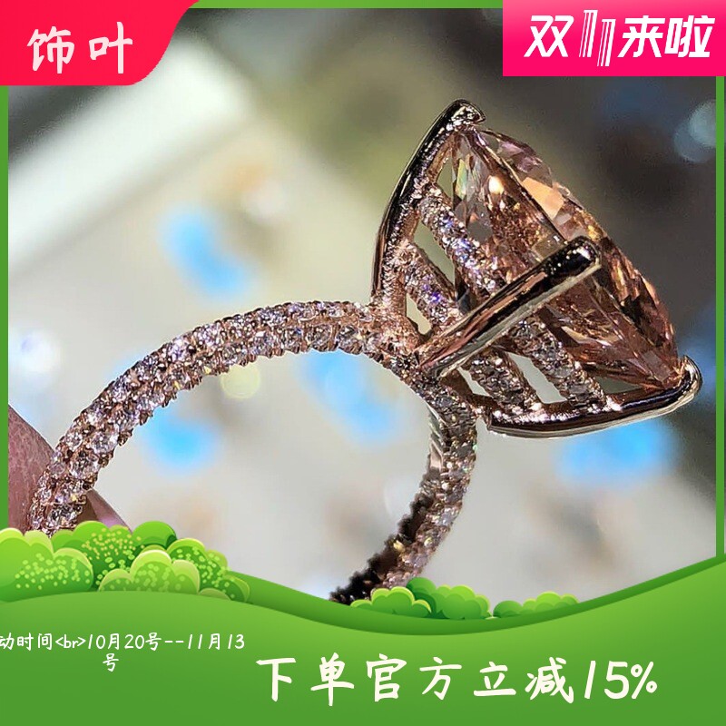 新款欧美跨境热销超大方形闪耀锆