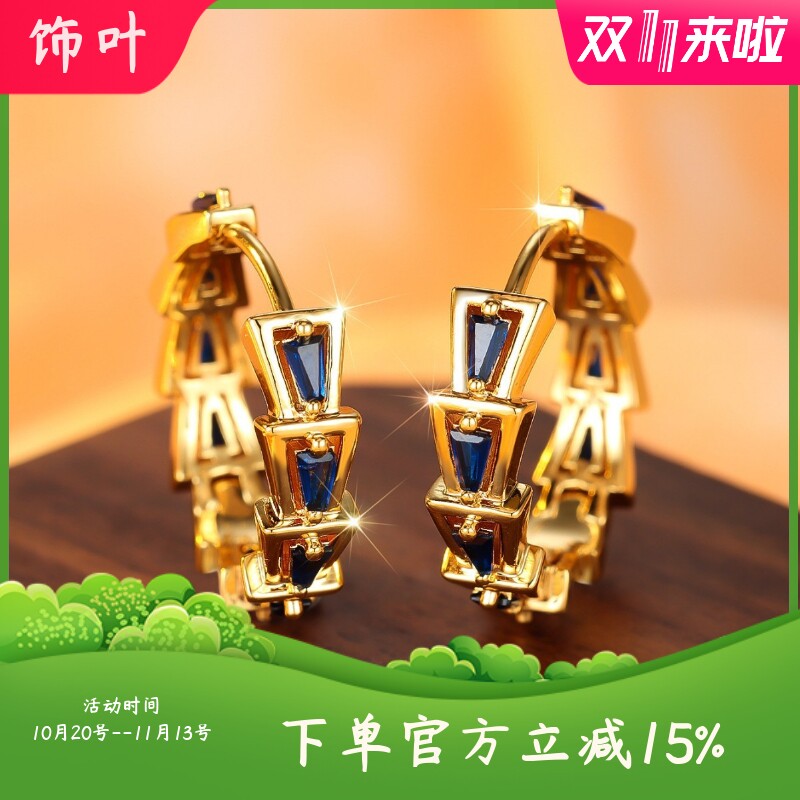 新款跨境热销夸张黄金梯方圈圈耳环耳扣个性百搭潮流耳环饰品