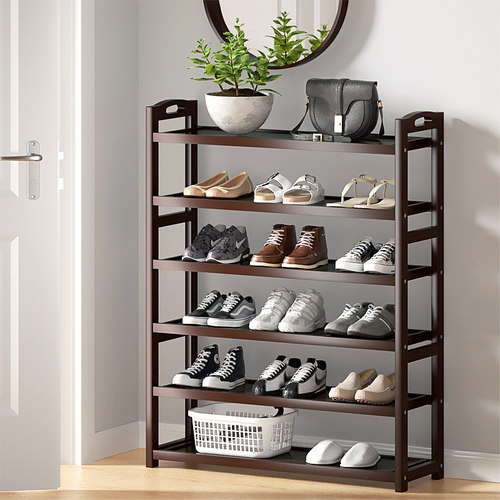 复古WAWJ经济型多层收纳楠竹鞋架