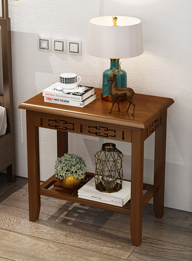 仿古花几花架子客厅落地式置物架阳台简约现代室内转角玄关小花台