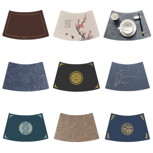 圆桌形餐垫定制新中式扇西餐垫防烫餐桌垫隔热垫垫碗垫酒店饭桌垫