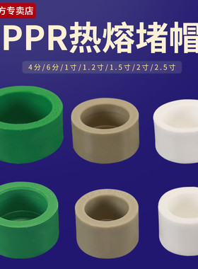 PPR热熔堵帽堵头DN20/25/32/40/63/75ppr管堵4分6分家用水管配件
