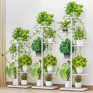 饰置物架铁艺客厅简约花盆多层挂架绿萝 花架子北欧室内家用阳台装