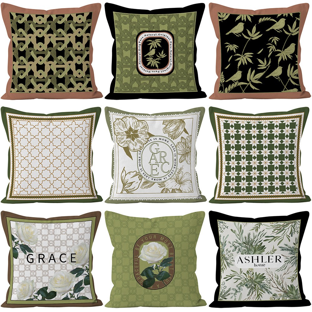 美式复古轻奢抱枕套跨境小香风短毛绒靠枕套家居沙发汽车装饰靠枕