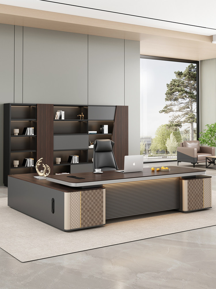 老板办公桌椅组合简约现代领导董事长办公室轻奢总裁大班台电脑桌