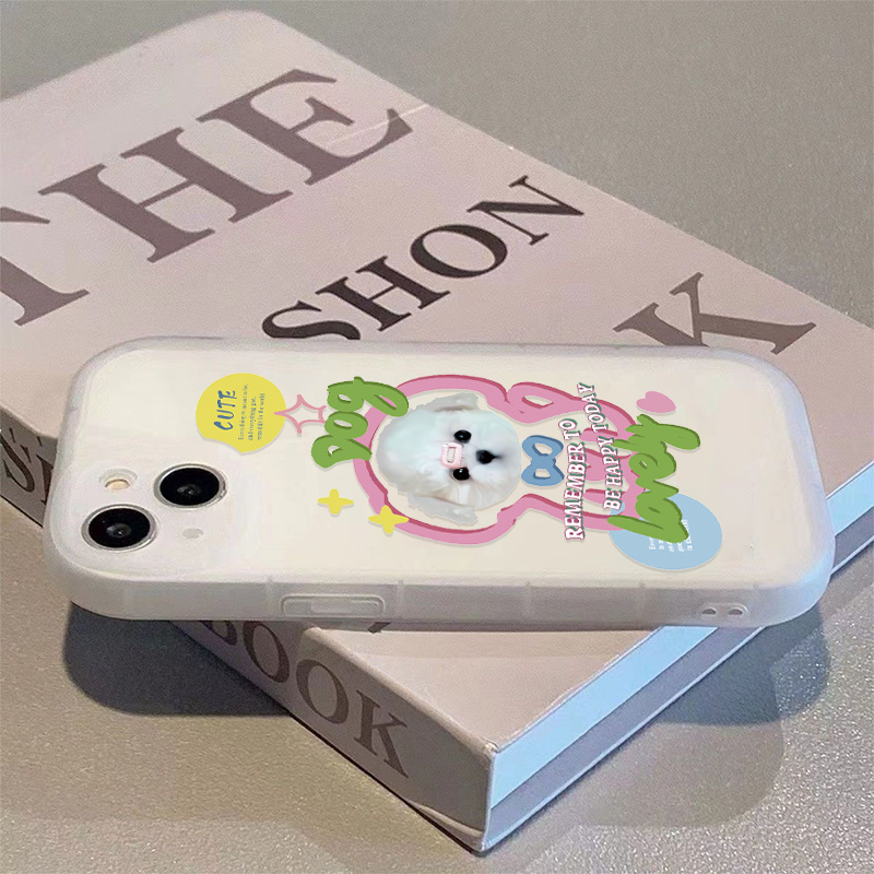 适用于苹果6PLUS手机壳13超火iPhone12PROl发夹小狗狗X创意8PLUS新款16PLUS爆款15