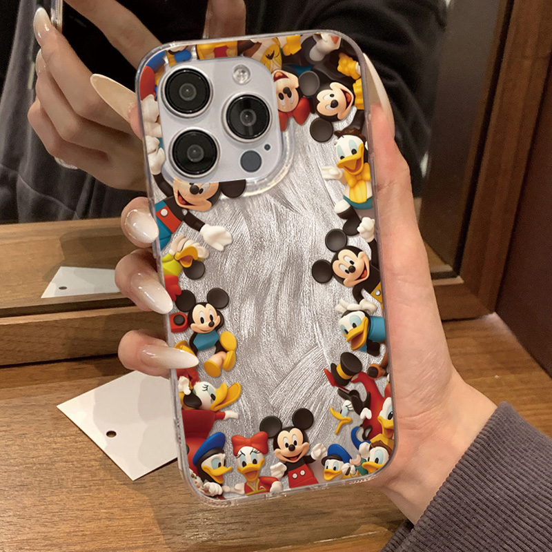 米奇适用苹果15promax手机壳SE2新款iphone14卡通13pro趣味11可爱8plus小众16男女12全包xs时尚8防摔7酷16Pro