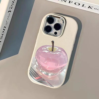 平面水晶粉苹果适用苹果7PLUS手机壳16PRO保护套iPhone个性X不撞壳13PRO独特XSMAX耐用15PROMAX新款14PROMAX