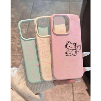 夏日风扇小猫适用苹果14PRO手机壳15plus可爱iPhone16独特6简约12MINI潮流13PROMAX耐用7荔枝纹11闺蜜8