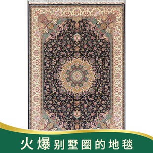 天匠地毯180x270cm手织真丝波斯地毯出口地毯欧式现代简约地毯