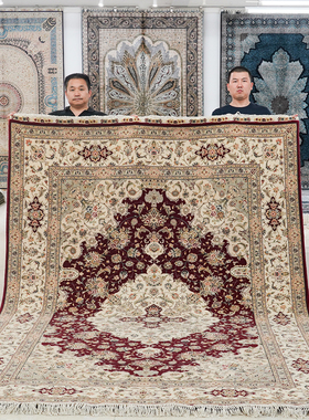 天匠206x319cm手工羊毛波斯地毯手工编织地毯出口手工制作地毯