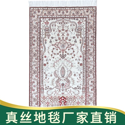 天匠90x150cm手工真丝波斯地毯北欧沙发茶几卧室地毯瑜伽地毯床边