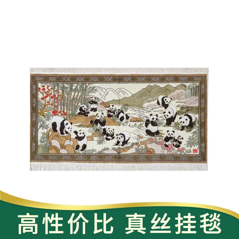天匠地毯120x60cm手工真丝波斯地毯手工编织蚕丝挂毯出口土耳其