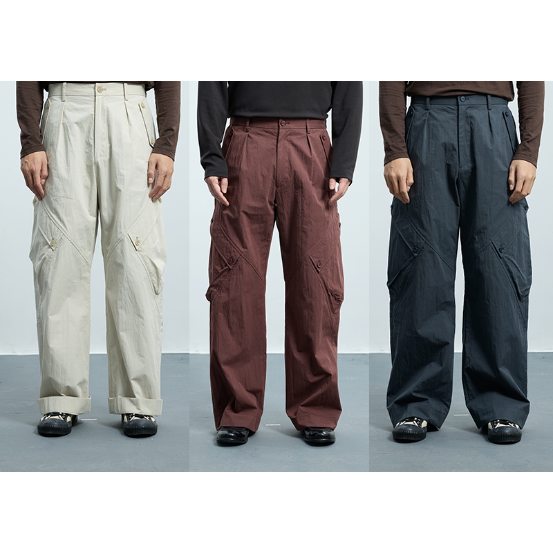 3色伞兵裤｜日本产尼龙棉混纺多兜机能小众设计休闲长裤男巴恩风