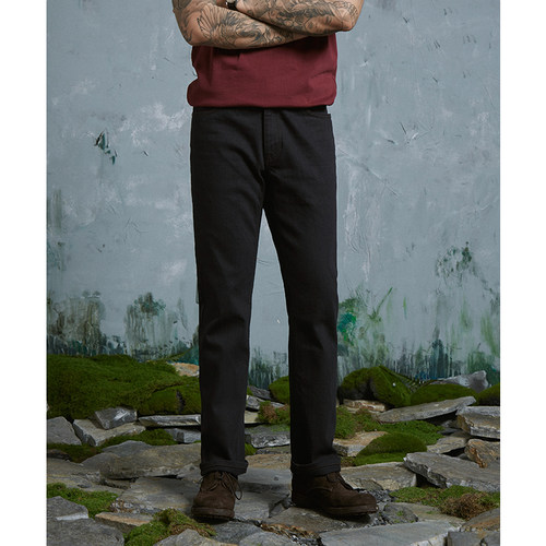 2色修身牛仔裤合体百搭