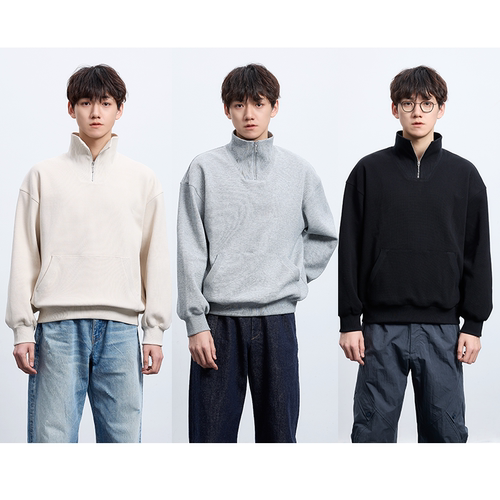 3色摩托领卫衣春秋百搭斯文感