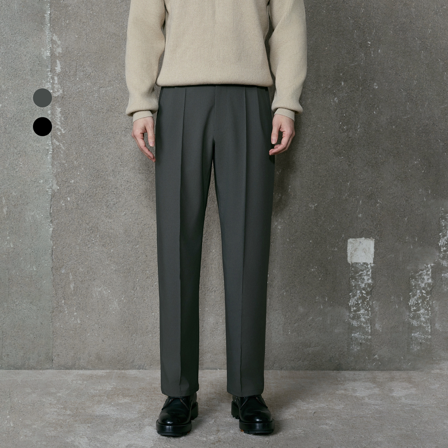 2色直筒西裤｜230g科技混纺羊毛肌理休闲裤男免烫抗皱中高腰高级