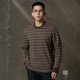 2色条纹长袖 T恤｜2024秋季 针织圆领上衣男高级小众百搭精梳棉宽松