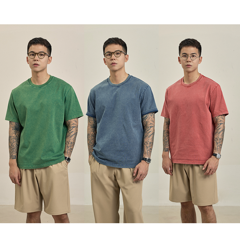 4色T恤重磅重水洗夏天添色彩