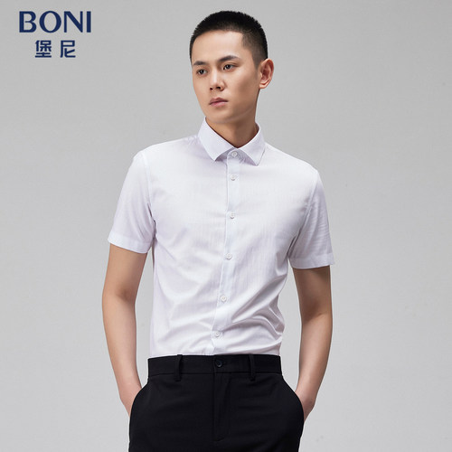 夏季短袖衬衫BONI/堡尼