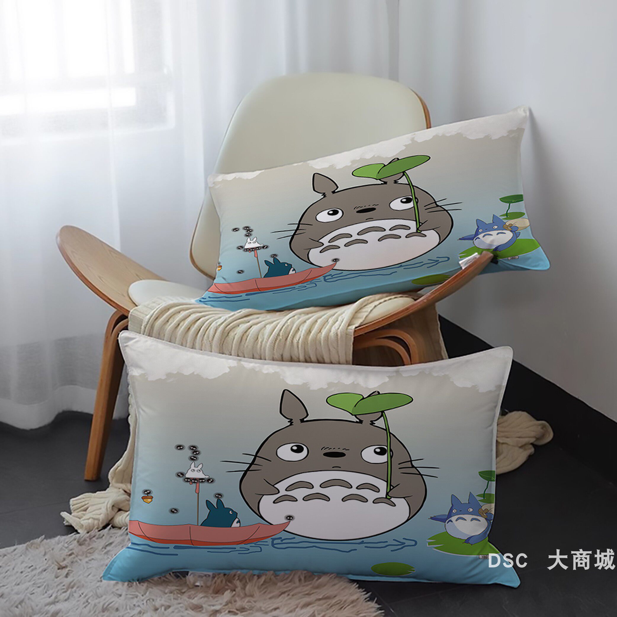 卡通动漫龙猫印花单品枕套学生宿舍卧室家用单人枕头套