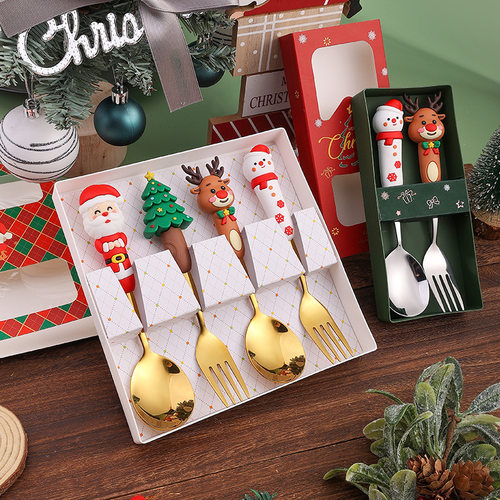 SpoonForkCuteFunSanta
