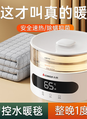志高水暖毯水循环电热毯家用单双人调温恒温水热电褥子s18025+39