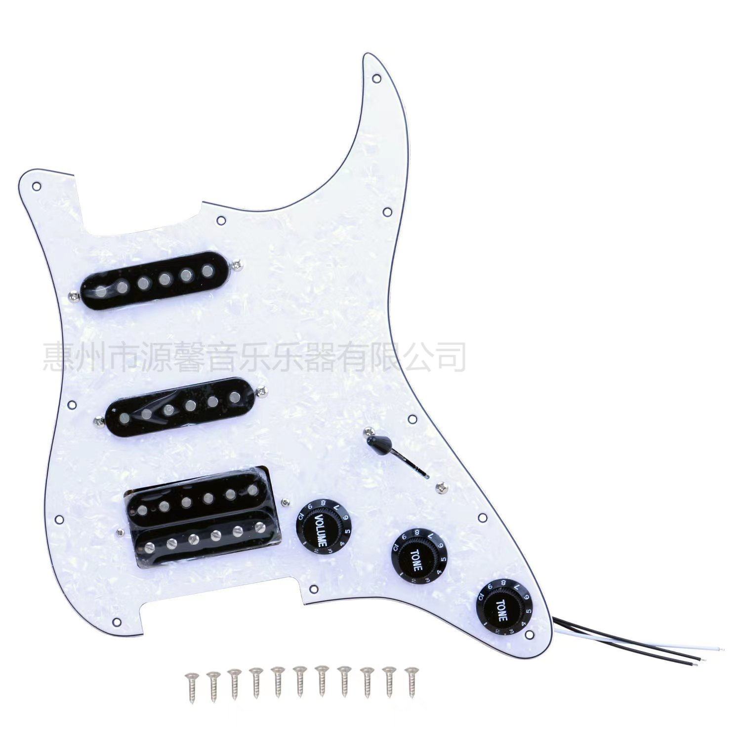 源馨厂家批发ST电吉他单单双拾音器珍珠白面板
