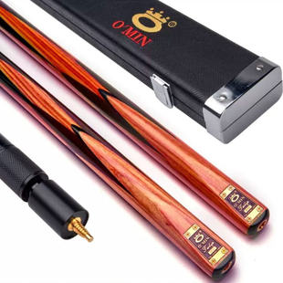 OMIN奥秘新代郁金香通杆10.2MM小头黑八斯诺克白蜡木球杆