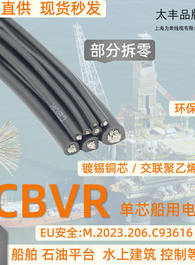 上海为荣 CBVR 0.35-35 船用控制配线阻燃耐压1000V镀锡导体ISET