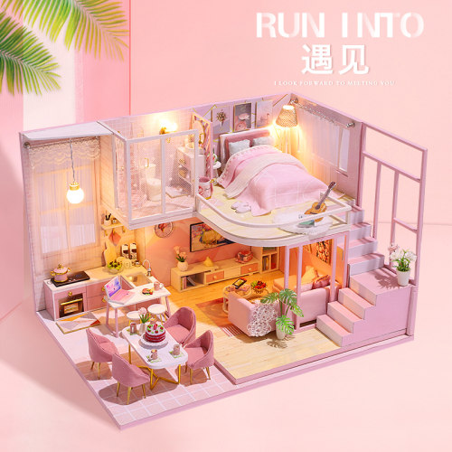 别墅阁楼送女友拼装玩具