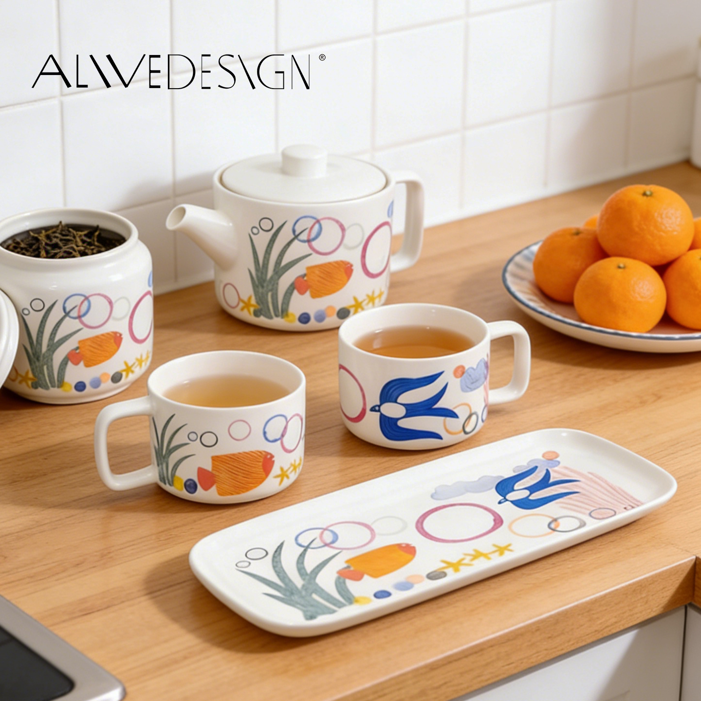 芬兰插画师设计，瓷质细腻经久耐用