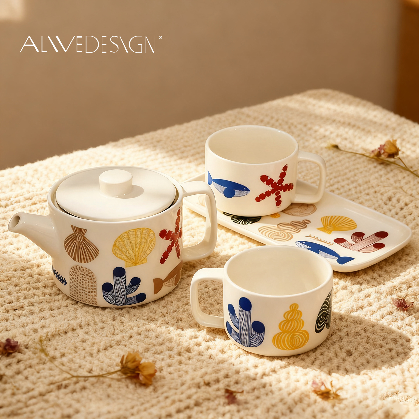 奶油质感哑光细腻陶瓷，精致礼盒礼袋配赠