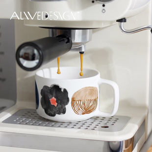 陶瓷咖啡杯家用小茶杯办公室马克杯子礼物 芬兰Alive北欧风好看