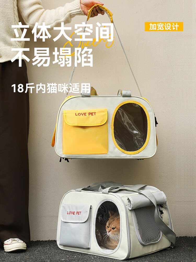 猫包外出便携手提式携带猫笼宠物猫箱猫袋太空舱斜跨猫咪狗狗背包