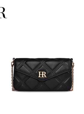 新年礼物2026女士hr赫莲娜包包新款小香风单肩斜挎包轻奢女包真皮