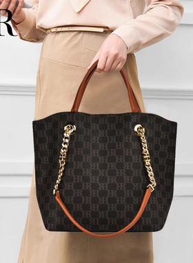 HR赫莲娜女包2025新款大容量单肩包老花手提包女士托特包商场同款