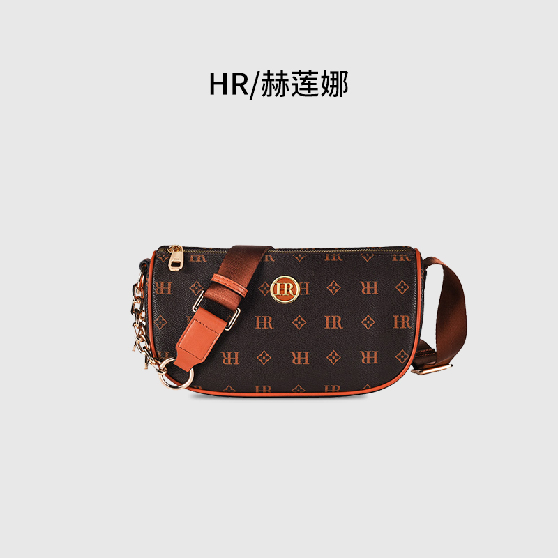 HR赫莲娜女包胸包时尚老花高级感包包女2025新款时尚斜挎包腰包女