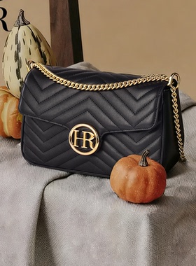 新年礼物2026新款hr赫莲娜包包轻奢女包牛皮链条斜挎包真皮女士