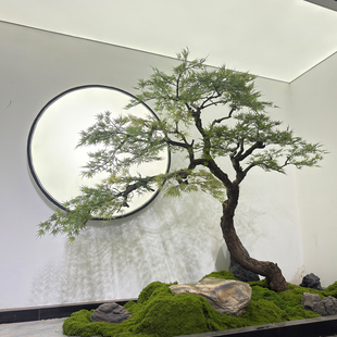 高端枫叶树仿真鸡爪槭羽毛枫仿真绿植室内造景楼梯橱窗装饰落地