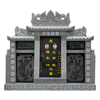 墓碑定制大理石农村土葬花岗岩户外石碑刻字单穴双人坟墓公墓陵园