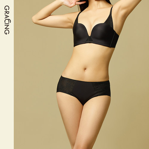 水晶低腰平角内裤女夏季易清